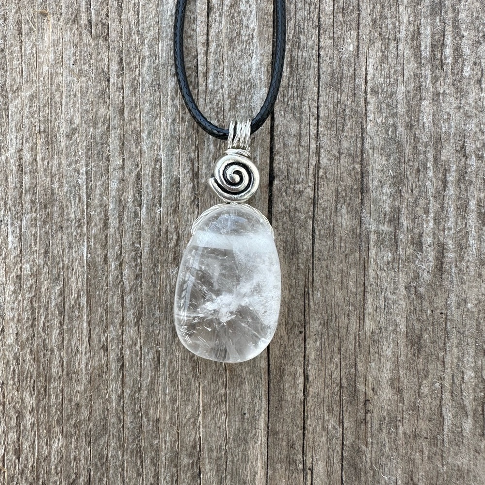 Clear Quartz Necklace for Awakening and Opening the Crown Chakra